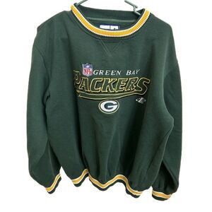 Vtg 80s NFL Green‎ Bay Packers Pullover Sweater L Pro Line Excellent Condition